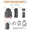 imageTBMPOY Mens Lightweight Packable Puffer Vest Sleeveless Puffy Outerwear WaterResistant Bubble Jackets Work Casual GolfDark Grey