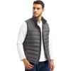 imageTBMPOY Mens Lightweight Packable Puffer Vest Sleeveless Puffy Outerwear WaterResistant Bubble Jackets Work Casual GolfDark Grey