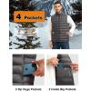 imageTBMPOY Mens Lightweight Packable Puffer Vest Sleeveless Puffy Outerwear WaterResistant Bubble Jackets Work Casual GolfDark Grey