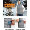 imageTBMPOY Mens Lightweight Packable Puffer Vest Sleeveless Puffy Outerwear WaterResistant Bubble Jackets Work Casual GolfLight Grey