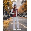 imageTBMPOY Mens Lightweight Packable Puffer Vest Sleeveless Puffy Outerwear WaterResistant Bubble Jackets Work Casual GolfWine Red