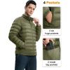 imageTBMPOY Mens Lightweight Packable Puffer Winter Jackets Puffy WaterResistant Bubble Insulated Coat for Travel Ski HikingArmy Green