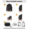 imageTBMPOY Mens Lightweight Packable Puffer Winter Jackets Puffy WaterResistant Bubble Insulated Coat for Travel Ski HikingBlack