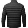 imageTBMPOY Mens Lightweight Packable Puffer Winter Jackets Puffy WaterResistant Bubble Insulated Coat for Travel Ski HikingBlack