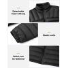imageTBMPOY Mens Lightweight Packable Puffer Winter Jackets Puffy WaterResistant Bubble Insulated Coat for Travel Ski HikingBlack