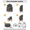 imageTBMPOY Mens Lightweight Packable Puffer Winter Jackets Puffy WaterResistant Bubble Insulated Coat for Travel Ski HikingDark Grey