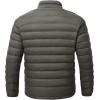 imageTBMPOY Mens Lightweight Packable Puffer Winter Jackets Puffy WaterResistant Bubble Insulated Coat for Travel Ski HikingDark Grey