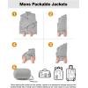 imageTBMPOY Mens Lightweight Packable Puffer Winter Jackets Puffy WaterResistant Bubble Insulated Coat for Travel Ski HikingLight Grey