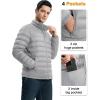 imageTBMPOY Mens Lightweight Packable Puffer Winter Jackets Puffy WaterResistant Bubble Insulated Coat for Travel Ski HikingLight Grey