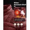 imageTBMPOY Mens Lightweight Packable Puffer Winter Jackets Puffy WaterResistant Bubble Insulated Coat for Travel Ski HikingWine Red