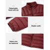 imageTBMPOY Mens Lightweight Packable Puffer Winter Jackets Puffy WaterResistant Bubble Insulated Coat for Travel Ski HikingWine Red