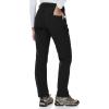imageTBMPOY Womens Fleece Lined Ski Snow Pants Waterproof Winter Cargo Hiking Warm Thermal Softshell Insulated Outdoor PantFull Black