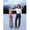 imageTBMPOY Womens Fleece Lined Ski Snow Pants Waterproof Winter Cargo Hiking Warm Thermal Softshell Insulated Outdoor PantFull Dark Grey