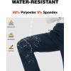 imageTBMPOY Womens Fleece Lined Ski Snow Pants Waterproof Winter Cargo Hiking Warm Thermal Softshell Insulated Outdoor PantFull Navy