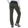 imageTBMPOY Womens Fleece Lined Ski Snow Pants Waterproof Winter Cargo Hiking Warm Thermal Softshell Insulated Outdoor PantGreen