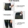 imageTBMPOY Womens Fleece Lined Ski Snow Pants Waterproof Winter Cargo Hiking Warm Thermal Softshell Insulated Outdoor PantGreen