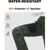 imageTBMPOY Womens Fleece Lined Ski Snow Pants Waterproof Winter Cargo Hiking Warm Thermal Softshell Insulated Outdoor PantGreen