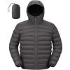 imageTBMPOY Mens Lightweight Packable Puffer Jackets Hooded Winter Bubble Coat Warm WaterResistant for Travel Casual HikingDark Grey