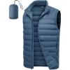 imageTBMPOY Mens Lightweight Packable Puffer Vest Sleeveless Puffy Outerwear WaterResistant Bubble Jackets Work Casual GolfBlue