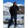 imageTBMPOY Mens Snow Ski Pants Waterproof Fleece Lined Insulated Softshell Winter Snowboard Hiking Zipper Bottom Leg1black