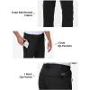 imageTBMPOY Mens Snow Ski Pants Waterproof Fleece Lined Insulated Softshell Winter Snowboard Hiking Zipper Bottom Leg1black