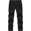 imageTBMPOY Mens Snow Ski Pants Waterproof Fleece Lined Insulated Softshell Winter Snowboard Hiking Zipper Bottom Leg1black