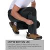 imageTBMPOY Mens Snow Ski Pants Waterproof Fleece Lined Insulated Softshell Winter Snowboard Hiking Zipper Bottom Leg2grey