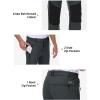 imageTBMPOY Mens Snow Ski Pants Waterproof Fleece Lined Insulated Softshell Winter Snowboard Hiking Zipper Bottom Leg2grey
