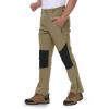 imageTBMPOY Mens Snow Ski Pants Waterproof Fleece Lined Insulated Softshell Winter Snowboard Hiking Zipper Bottom Leg3khaki