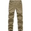imageTBMPOY Mens Snow Ski Pants Waterproof Fleece Lined Insulated Softshell Winter Snowboard Hiking Zipper Bottom Leg3khaki