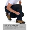 imageTBMPOY Mens Snow Ski Pants Waterproof Fleece Lined Insulated Softshell Winter Snowboard Hiking Zipper Bottom Leg4navy