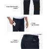 imageTBMPOY Mens Snow Ski Pants Waterproof Fleece Lined Insulated Softshell Winter Snowboard Hiking Zipper Bottom Leg4navy
