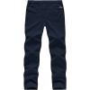 imageTBMPOY Mens Snow Ski Pants Waterproof Fleece Lined Insulated Softshell Winter Snowboard Hiking Zipper Bottom Leg4navy