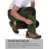 imageTBMPOY Mens Snow Ski Pants Waterproof Fleece Lined Insulated Softshell Winter Snowboard Hiking Zipper Bottom Leg5green