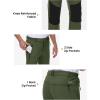 imageTBMPOY Mens Snow Ski Pants Waterproof Fleece Lined Insulated Softshell Winter Snowboard Hiking Zipper Bottom Leg5green