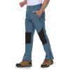 imageTBMPOY Mens Snow Ski Pants Waterproof Fleece Lined Insulated Softshell Winter Snowboard Hiking Zipper Bottom Leg6stone Blue