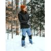 imageTBMPOY Mens Snow Ski Pants Waterproof Fleece Lined Insulated Softshell Winter Snowboard Hiking Zipper Bottom Leg6stone Blue
