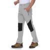 imageTBMPOY Mens Snow Ski Pants Waterproof Fleece Lined Insulated Softshell Winter Snowboard Hiking Zipper Bottom Leg7light Grey