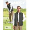 imageTBMPOY Mens Vest Casual Lightweight Thin Utility 3 Zip Pockets Stylish Sleeveless Jackets Summer Fall Golf Travel BusinessCharcoal Grey