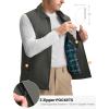 imageTBMPOY Mens Vest Casual Lightweight Thin Utility 3 Zip Pockets Stylish Sleeveless Jackets Summer Fall Golf Travel BusinessCharcoal Grey