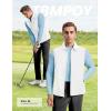 imageTBMPOY Mens Vest Casual Lightweight Thin Utility 3 Zip Pockets Stylish Sleeveless Jackets Summer Fall Golf Travel BusinessWhite