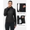 imageTBMPOY Womens Running Winter Jackets with Hood Warm Lightweight Insulated Water Resistant Puffer Jacket for Hiking GolfBlack