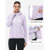 imageTBMPOY Womens Running Winter Jackets with Hood Warm Lightweight Insulated Water Resistant Puffer Jacket for Hiking GolfLight Purple