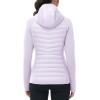 imageTBMPOY Womens Running Winter Jackets with Hood Warm Lightweight Insulated Water Resistant Puffer Jacket for Hiking GolfLight Purple