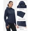 imageTBMPOY Womens Running Winter Jackets with Hood Warm Lightweight Insulated Water Resistant Puffer Jacket for Hiking GolfNavy Blue