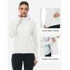 imageTBMPOY Womens Running Winter Jackets with Hood Warm Lightweight Insulated Water Resistant Puffer Jacket for Hiking GolfWhite