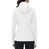 imageTBMPOY Womens Running Winter Jackets with Hood Warm Lightweight Insulated Water Resistant Puffer Jacket for Hiking GolfWhite