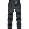 imageTBMPOY Mens Fleece Lined Snow Ski Pants Water Resistant Hiking Winter Outdoor Insulated Softshell Warm Snowboard PantsDark Grey
