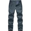 imageTBMPOY Mens Fleece Lined Snow Ski Pants Water Resistant Hiking Winter Outdoor Insulated Softshell Warm Snowboard PantsGrey