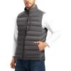 imageTBMPOY Mens Lightweight Puffer Vest Outerwear Puffy Winter Warm Zipper Outdoor Sleeveless Jacket for Running TravelDark Grey